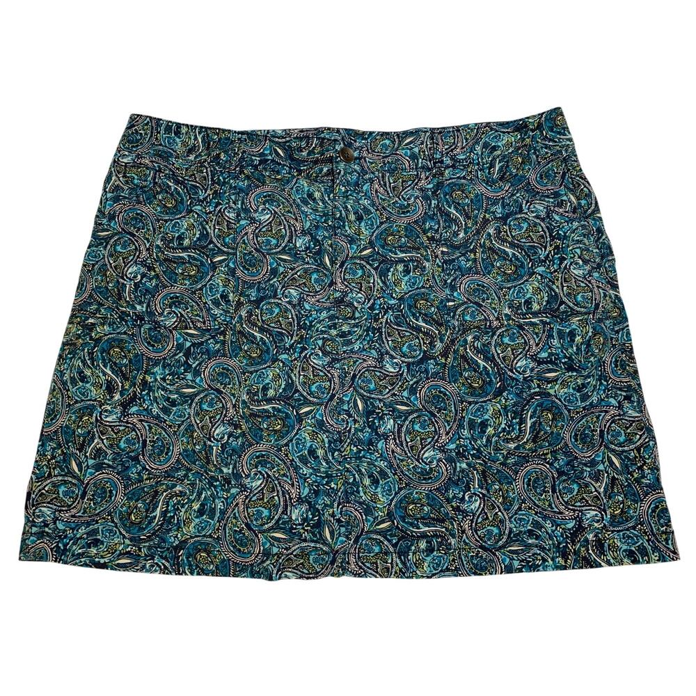 Croft & Barrow Stretch Size 18 Paisley Slimming Skort